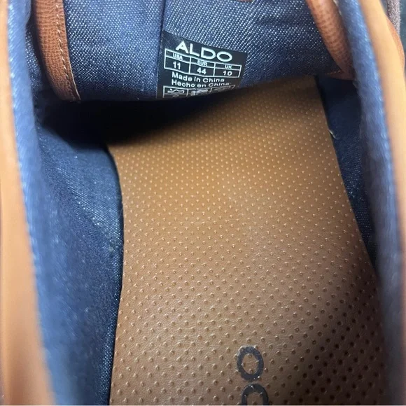 Aldo Men's Brown Leather Oxfords Size 11 - Picture 8 of 8